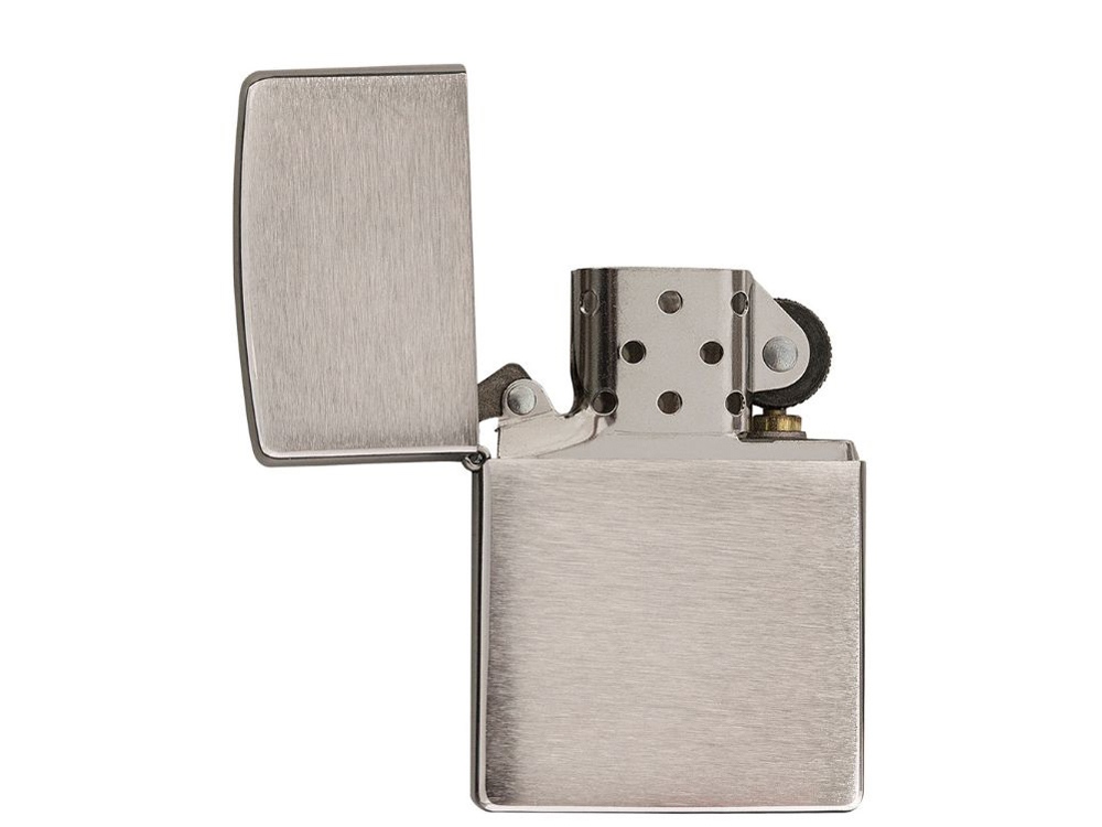 Зажигалка ZIPPO Armor™ c покрытием Brushed Chrome, латунь/сталь, серебристая, матовая, 38x13x57 мм-1