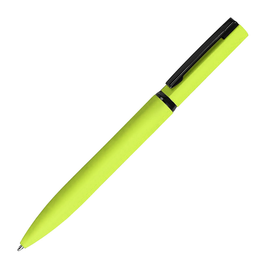 Ручка шариковая MIRROR BLACK, покрытие soft touch, зеленое яблоко-0