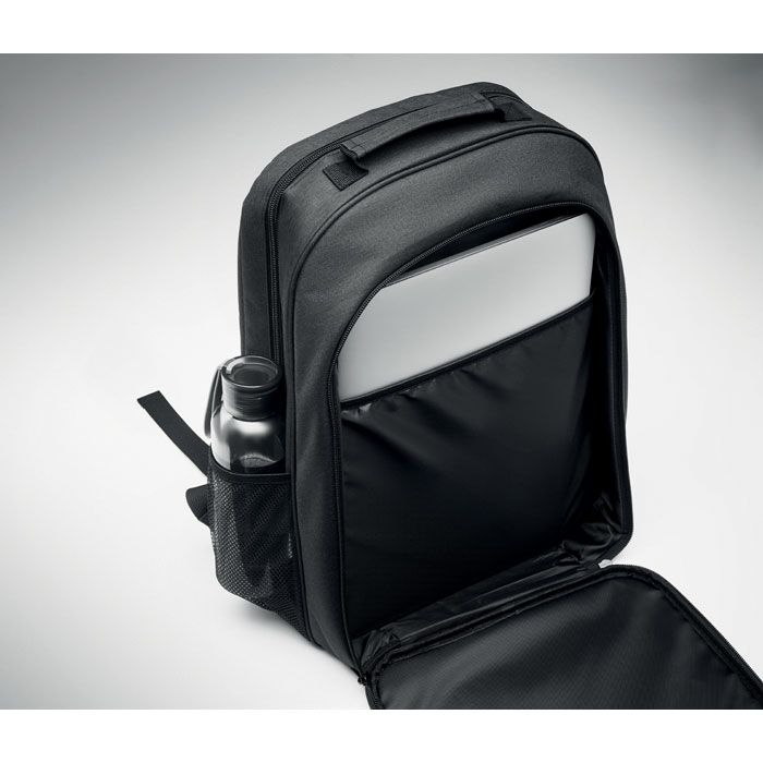 Терморюкзак 300D RPET, черный-4