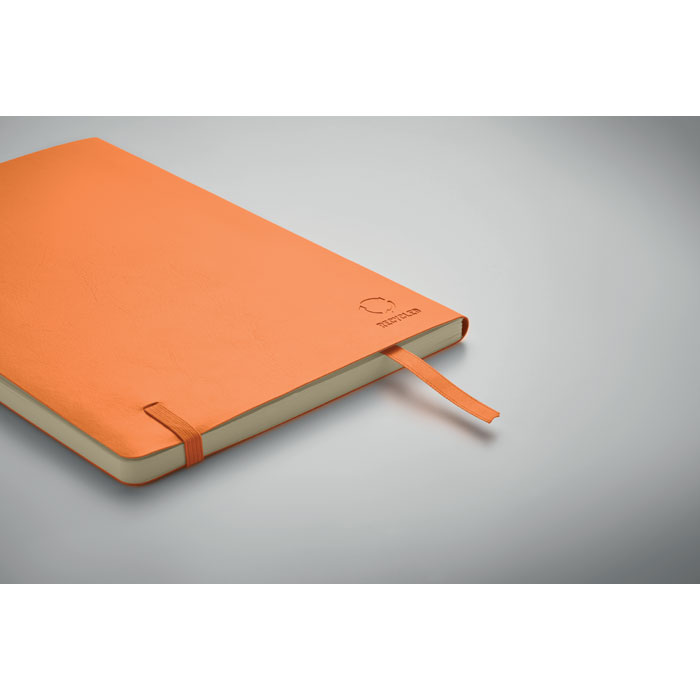 A5 recycled notebook, оранжевый-1