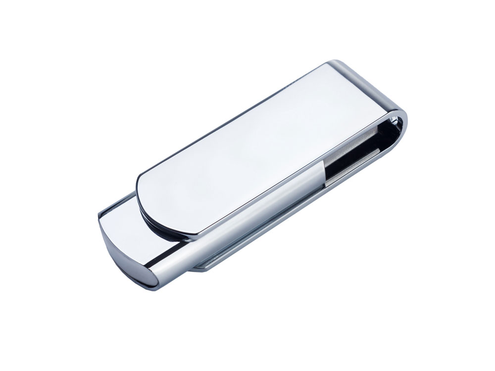 USB-флешка металлическая поворотная на 2 ГБ, глянец-1