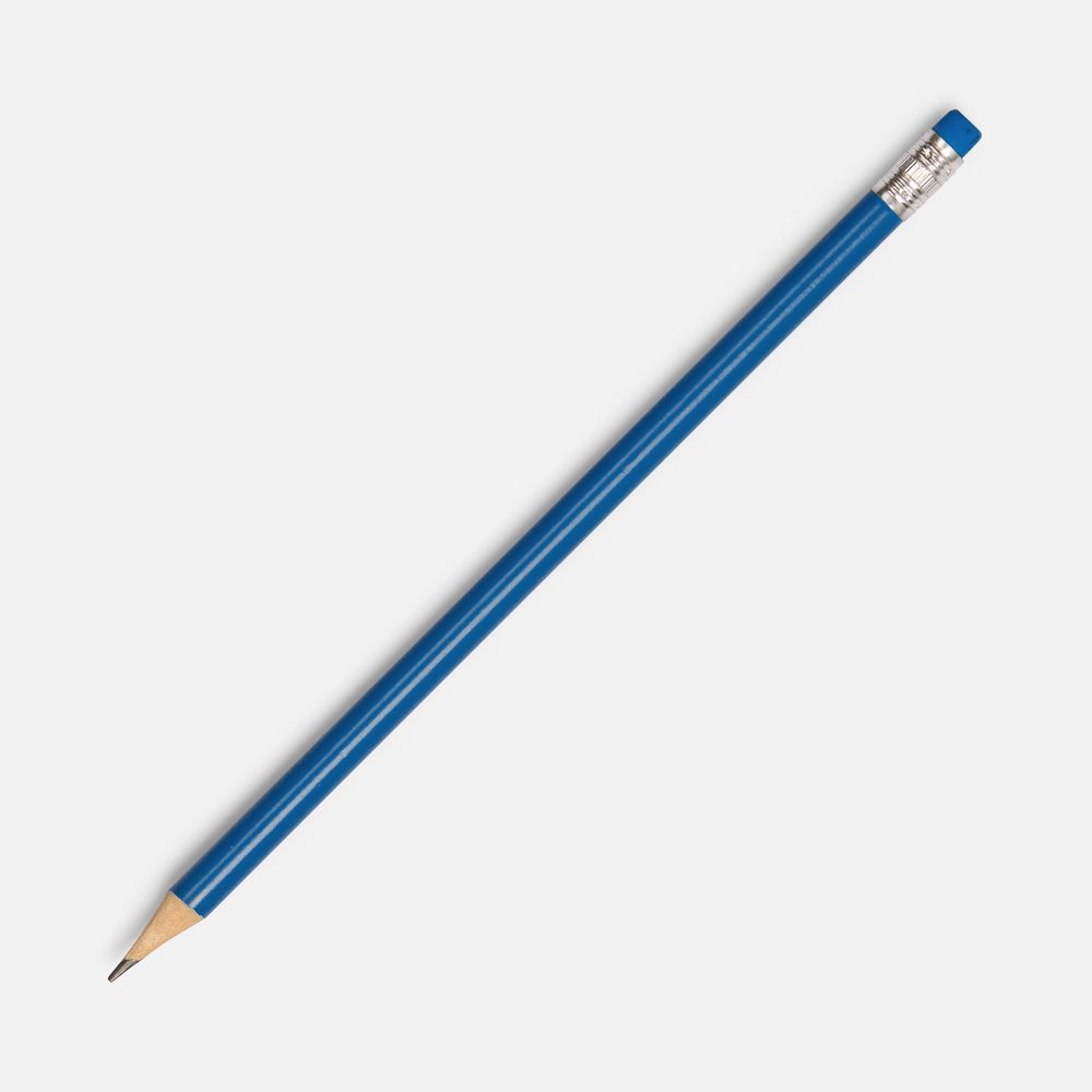 Карандаш простой Hand Friend с ластиком, синий-1