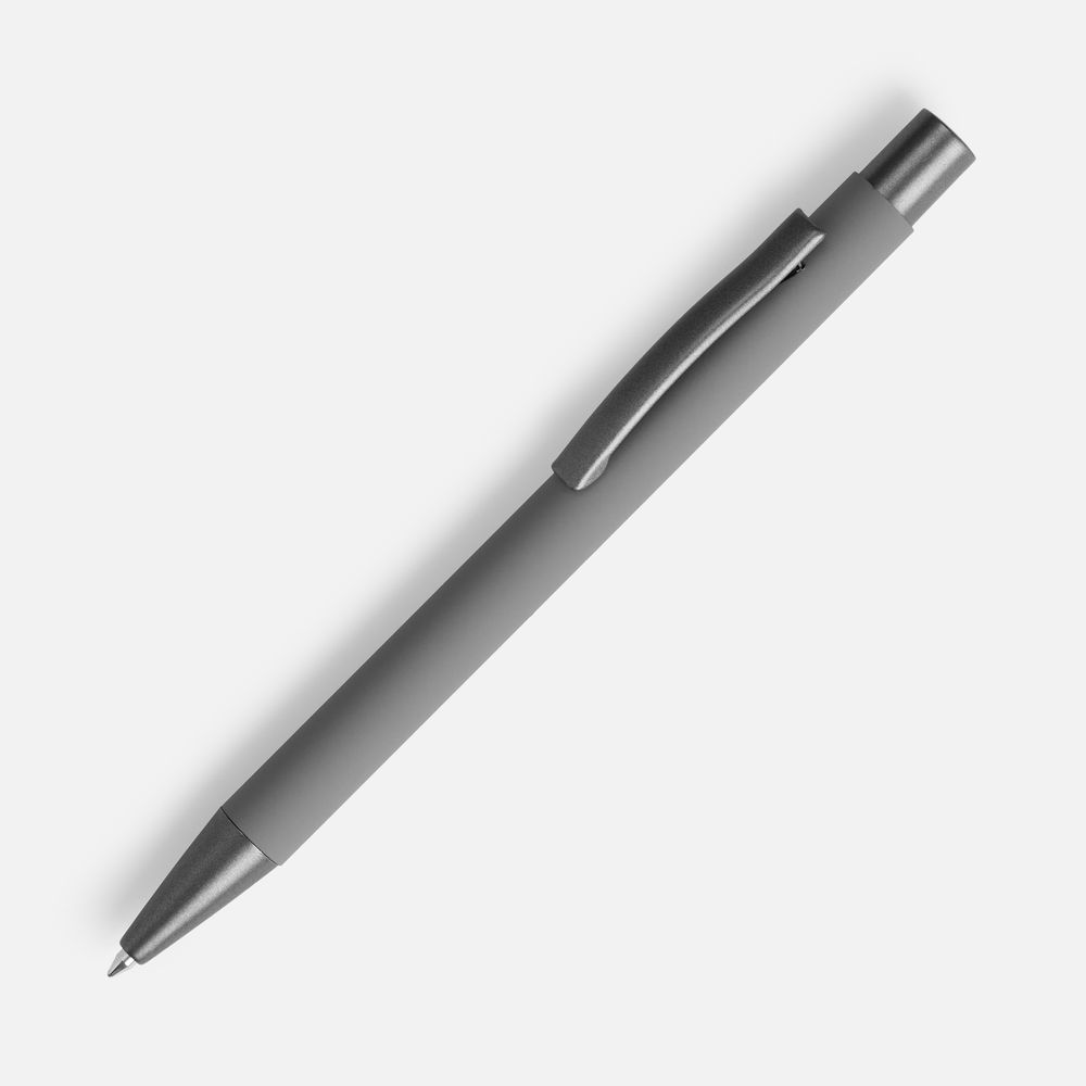 Ручка шариковая Atento Soft Touch, серая-1