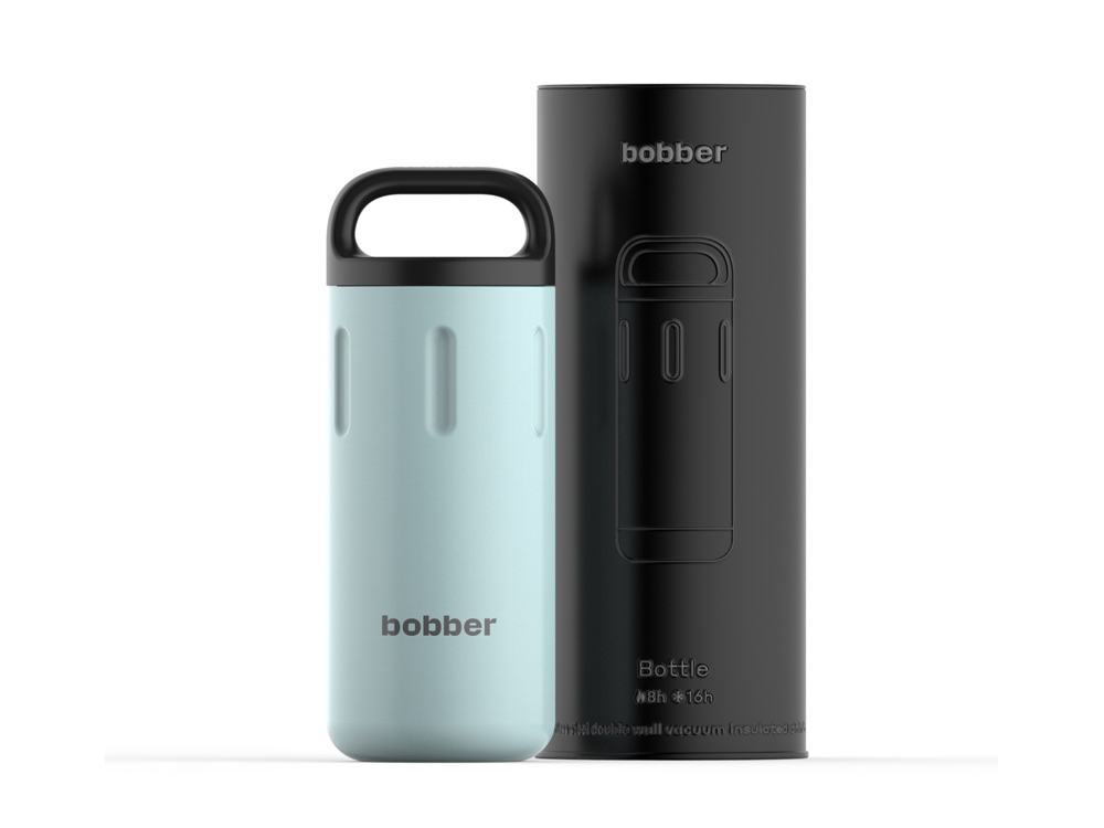 Вакуумный термос с керамическим покрытием бытовой, тм bobber, 590 мл. Артикул Bottle-590 Light Blue (светло-голубой)-3