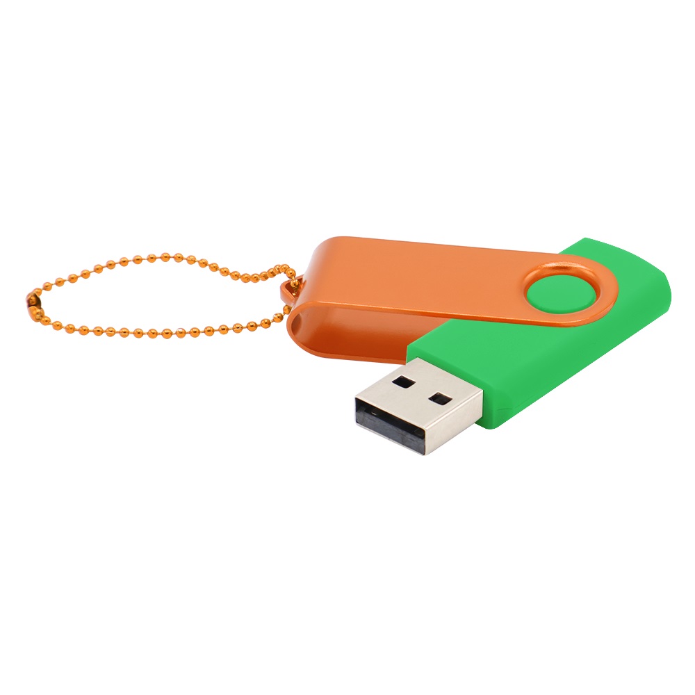 Флешка Designer To Go 2.0 USB 16Gb, Зеленый/Оранжевый-0