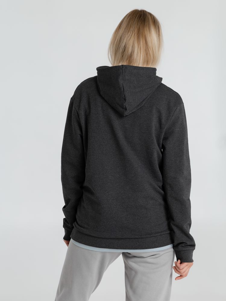 Толстовка с капюшоном унисекс Hoodie, серый меланж (антрацит)-10