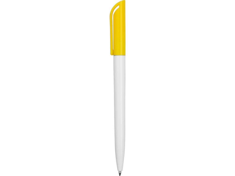 Ручка пластиковая шариковая Миллениум Color CLP, белый/желтый-2