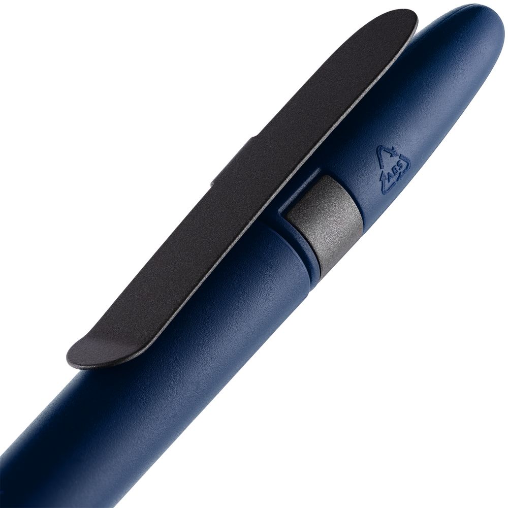 Ручка шариковая Prodir DS5 TSM Metal Clip, синяя с серым-3