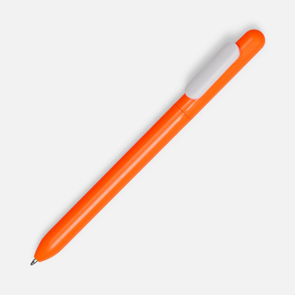 Ручка шариковая Swiper, оранжевая с белым-0