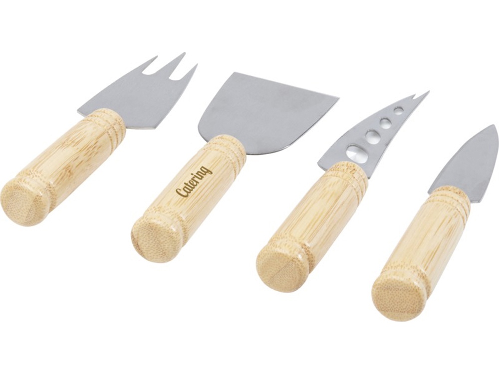 Cheds Набор для сыра из бамбука (4 предмета), natural-3