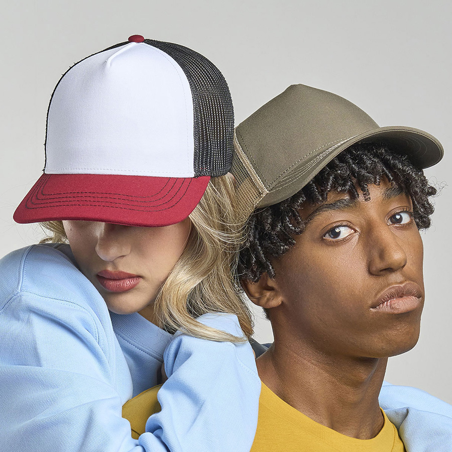 Бейсболка RAPPER CANVAS-S, 5 клиньев, пластиковая застёжка, серый, черный-5