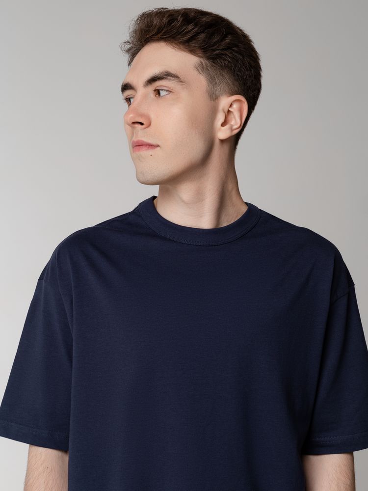 Футболка оверсайз мужская Boxy Men, синяя (джинс)-5