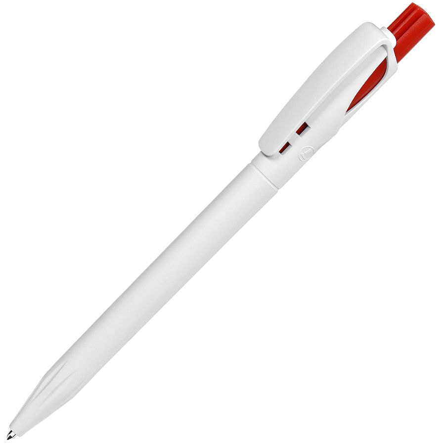 Ручка шариковая TWIN WHITE, белый, красный-0