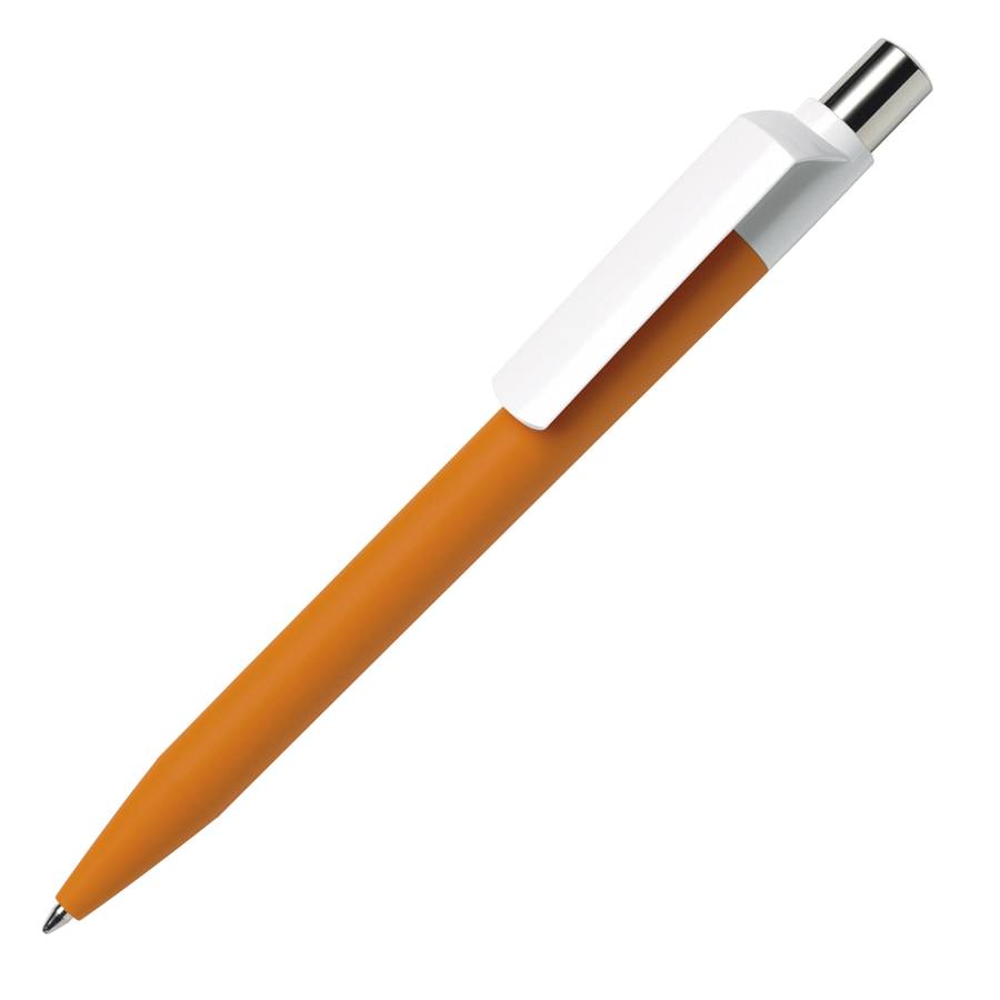 Ручка шариковая DOT, покрытие soft touch, оранжевый-0
