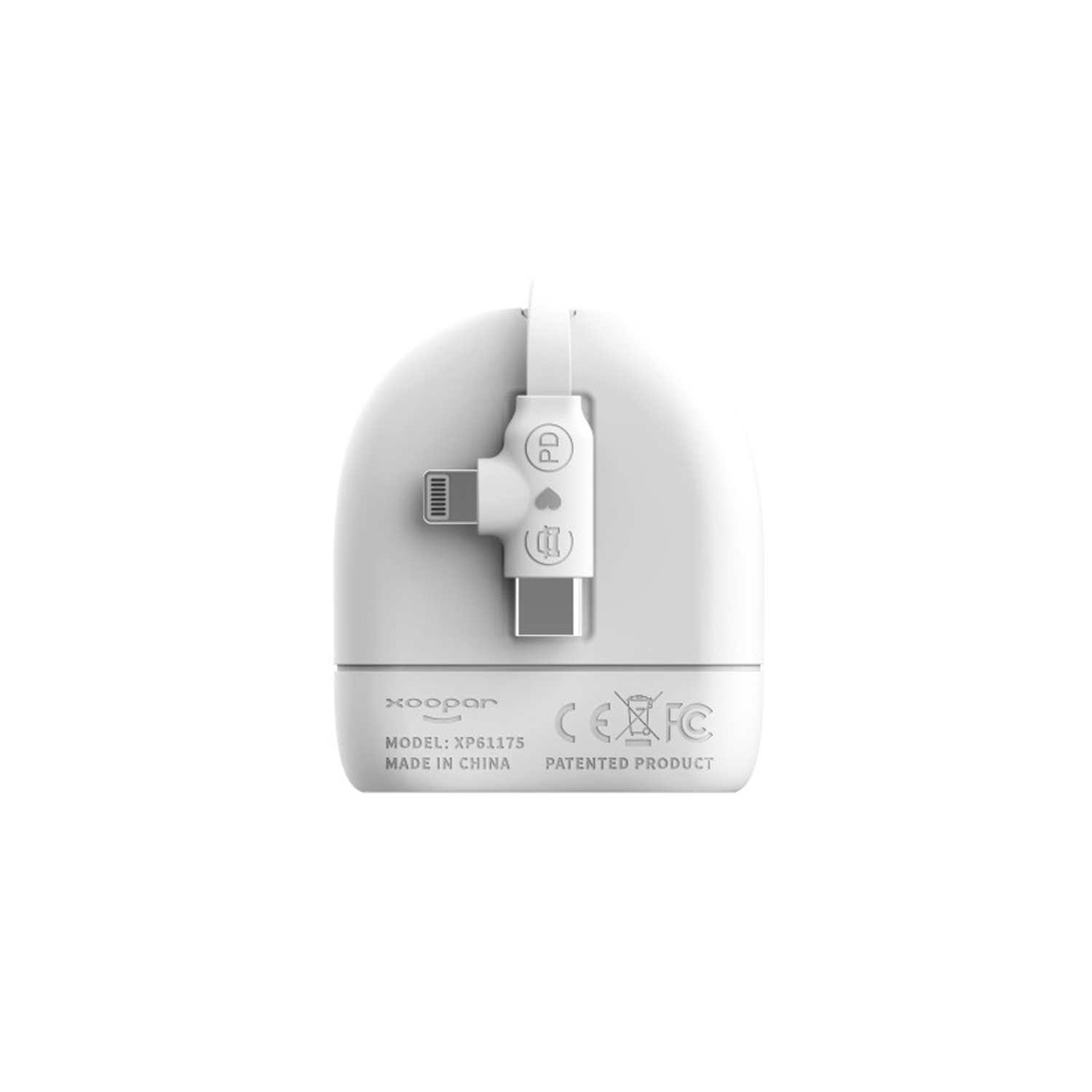 Кабель Xoopar ICE-R с ретрактором 2 в 1, разъёмы USB-C и Lightning, 60 Вт-1