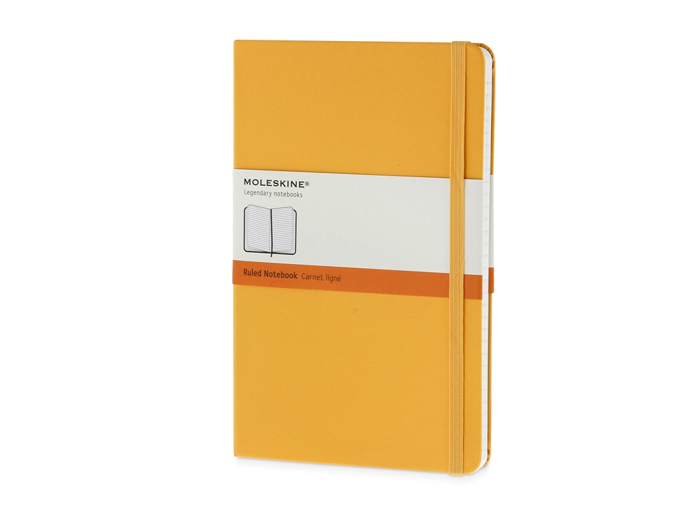 Записная книжка Moleskine Classic (в линейку) в твердой обложке, Large (13х21см), оранжевый-0