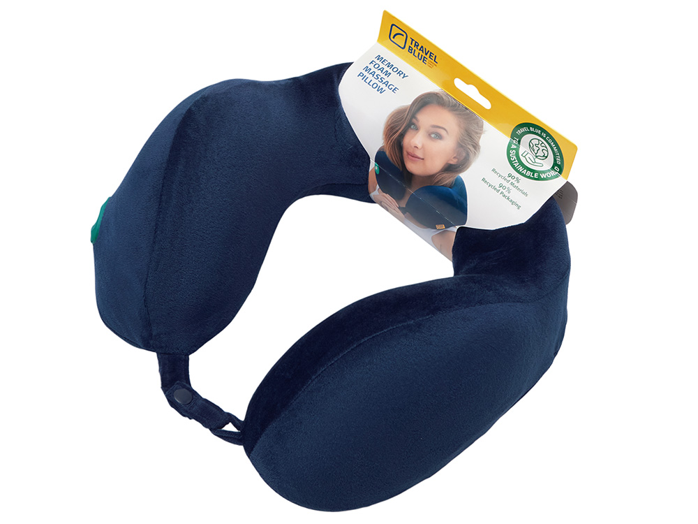 Подушка для путешествий массажная Travel Blue Massage Tranquility Pillow (217), цвет темно-синий-5
