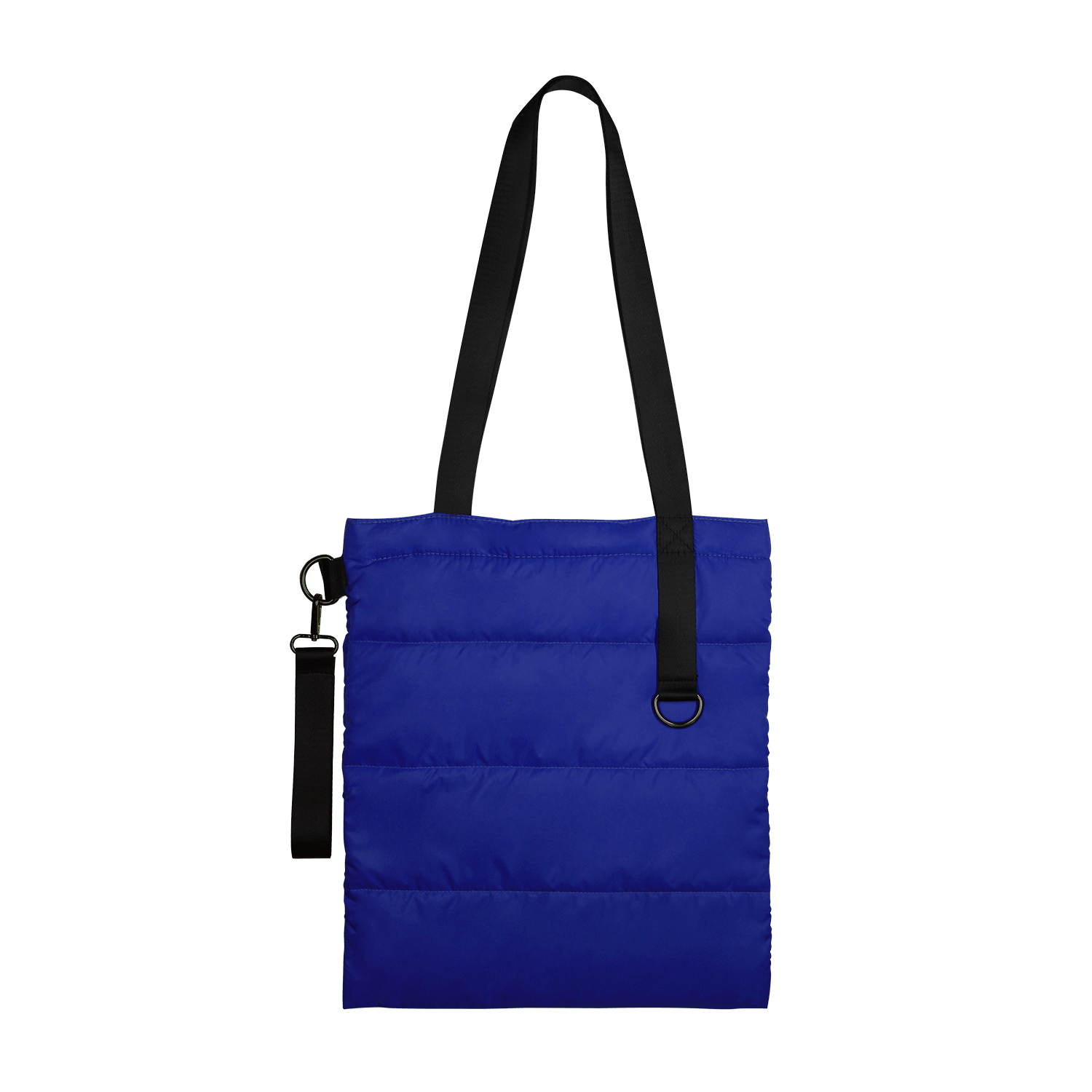Шоппер Superbag Bubble New, стёганый, со скрытой магнитной кнопкой (синий с чёрным)-3