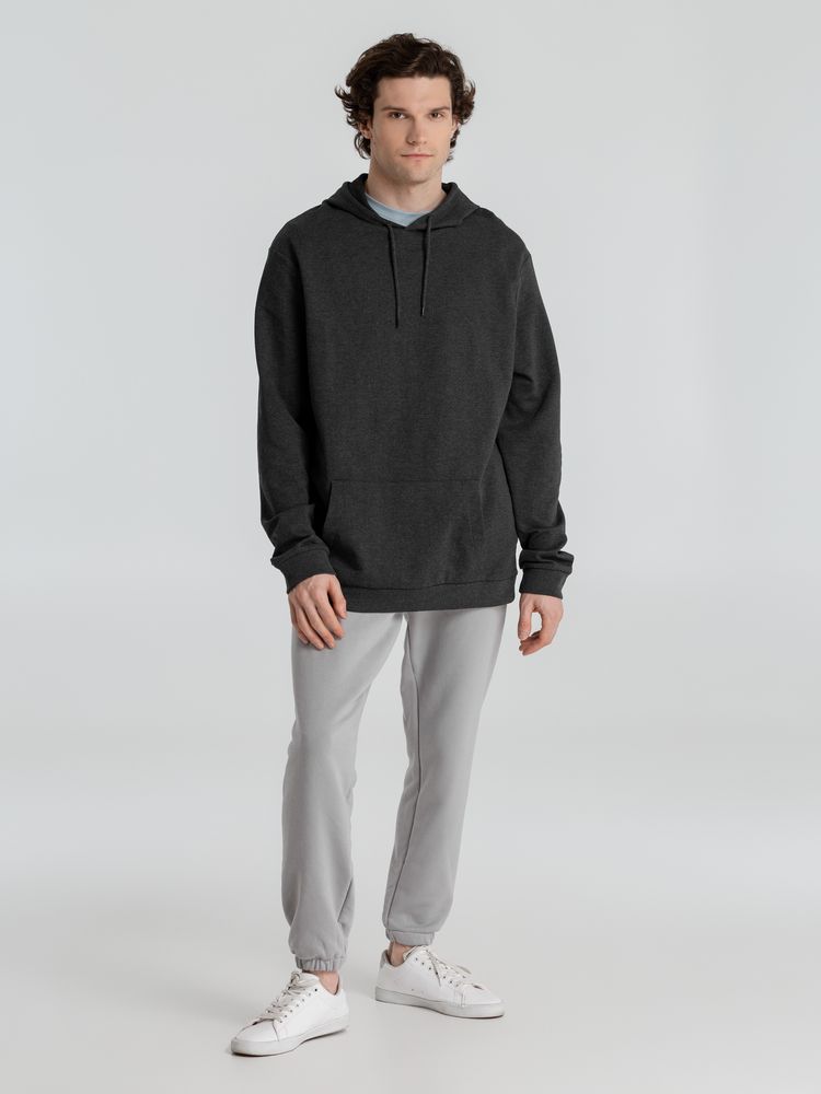 Толстовка с капюшоном унисекс Hoodie, серый меланж (антрацит)-7