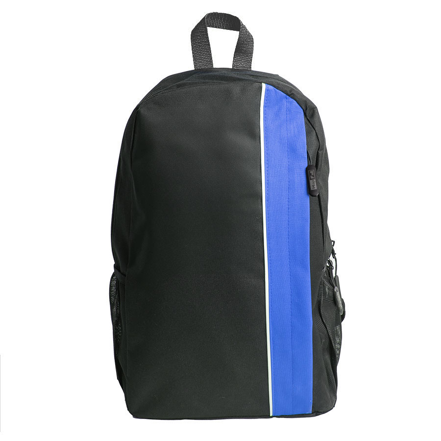 Рюкзак PLUS, чёрный/синий, 44 x 26 x 12 см, 100% полиэстер 600D, черный, ярко-синий-0