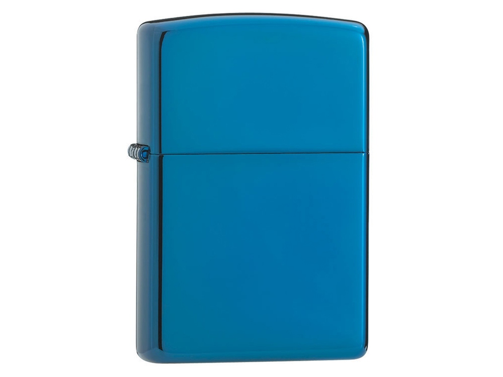 Зажигалка ZIPPO Classic с покрытием Sapphire™, латунь/сталь, синяя, глянцевая, 38x13x57 мм-0