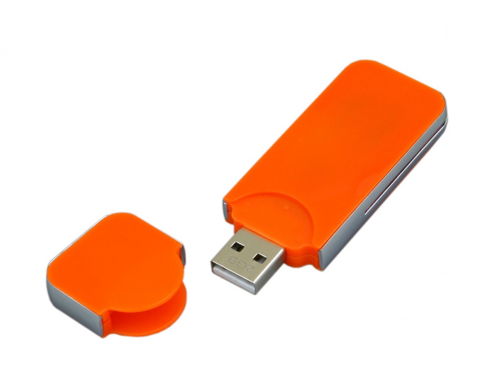USB-флешка на 128 Гб в стиле I-phone, прямоугольнй формы, оранжевый-1