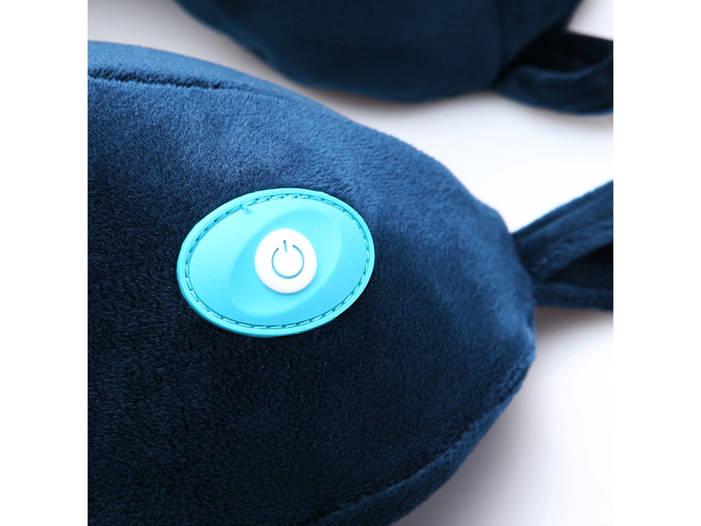 Подушка для путешествий со встроенным массажером Massage Tranquility Pillow, синий-4