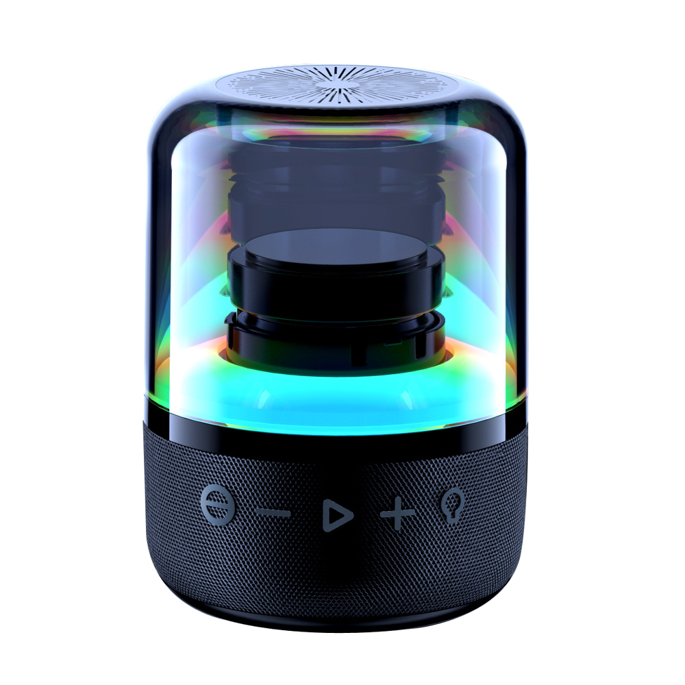 Колонка беспроводная MyTone Mega Bass со светомузыкой, Черный-0