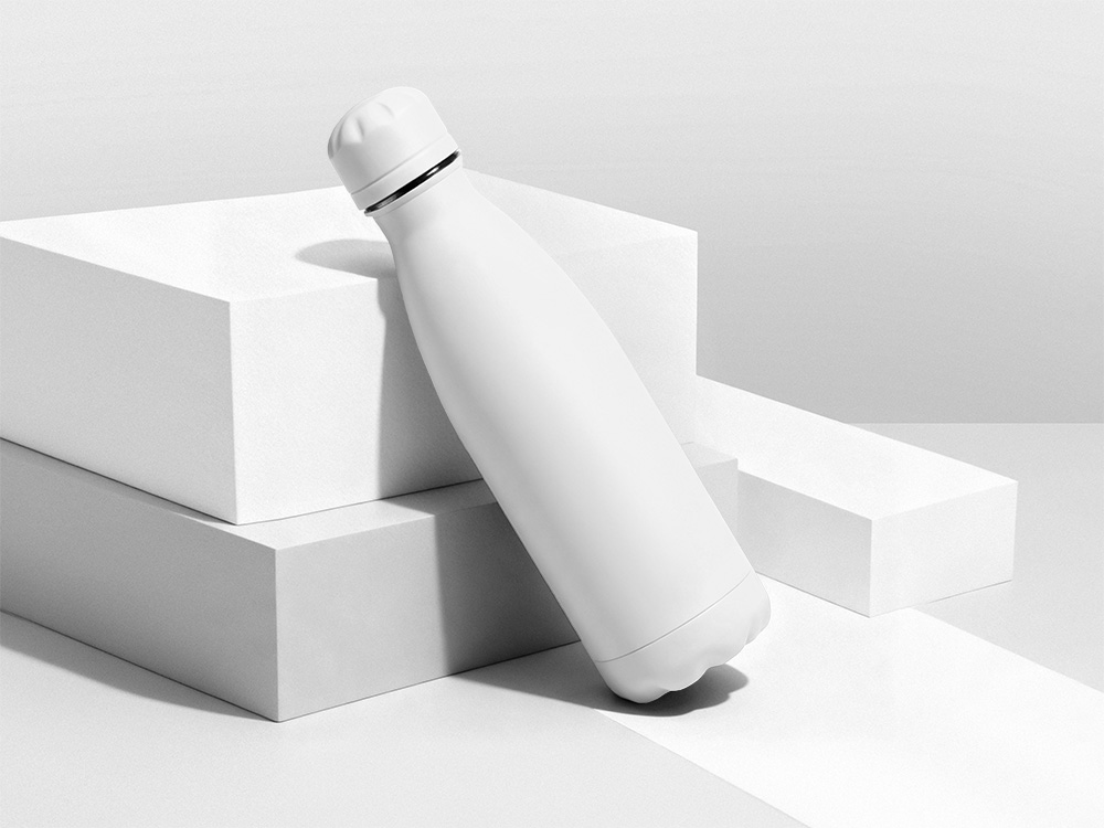 Вакуумная термобутылка Vacuum bottle C1, soft touch, 500 мл, белый-0