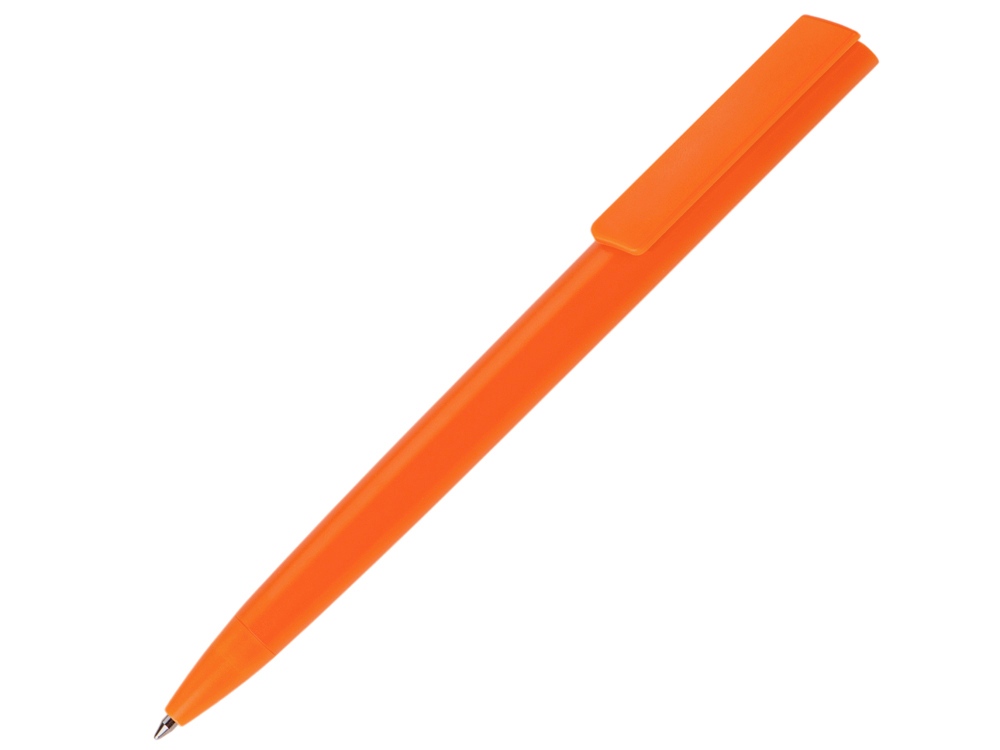 Ручка пластиковая шариковая Taper Solid, матовый оранжевый-0