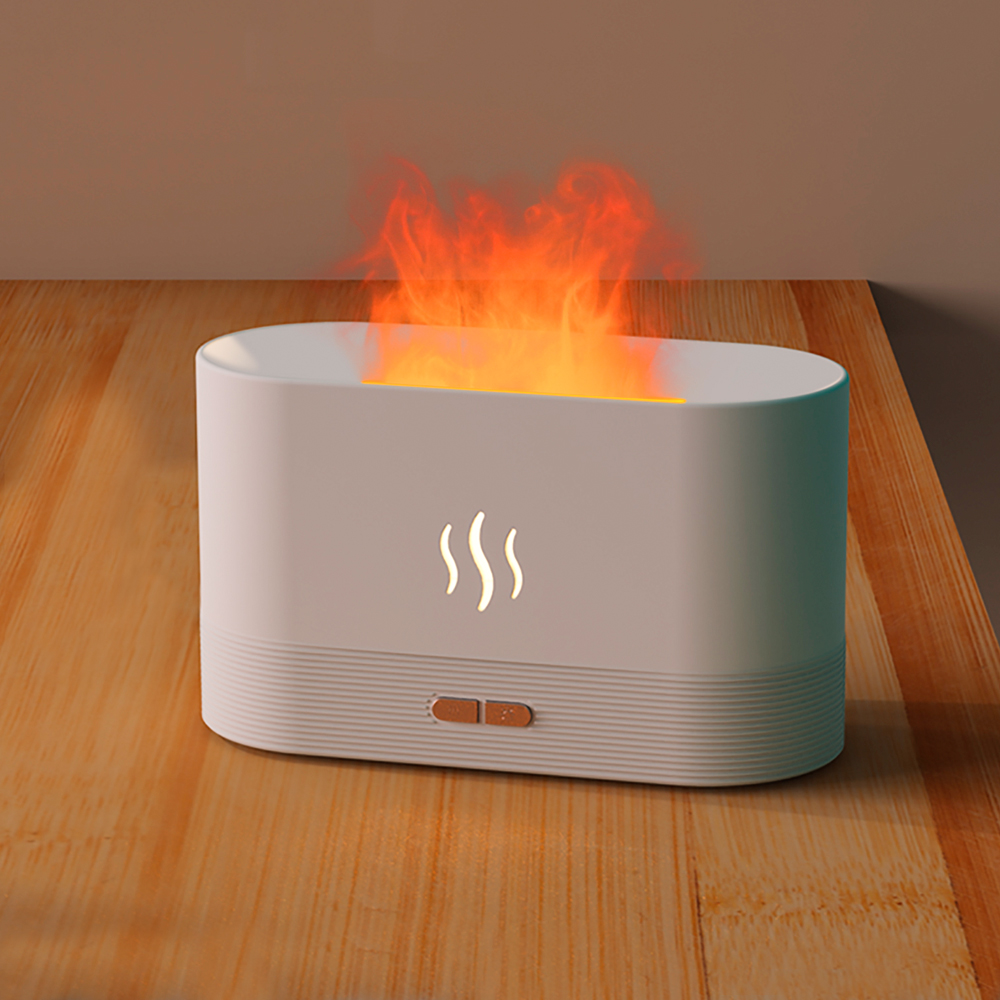 Светодиодный USB увлажнитель-ароматизатор Flame RGB, Белый-2