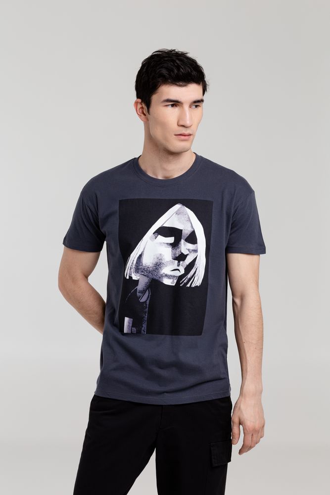 Футболка «Меламед. Kurt Cobain», темно-серая-1