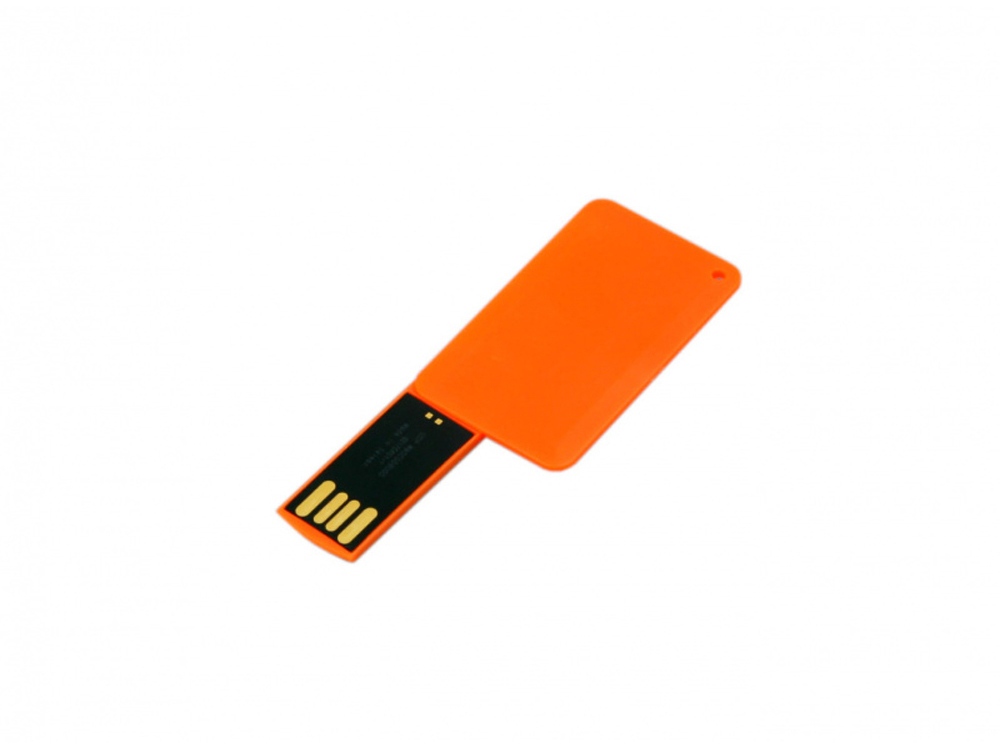 USB-флешка на 32 Гб в виде пластиковой карточки, оранжевый-1