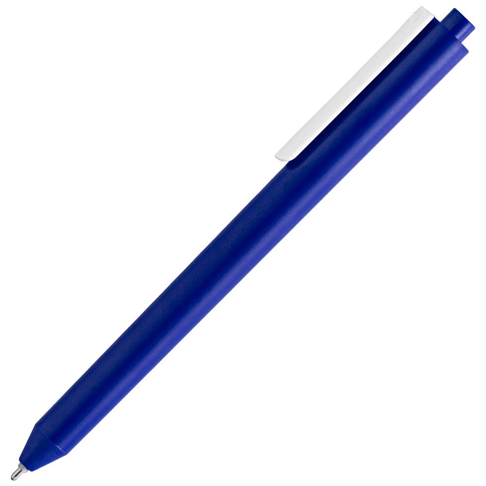 Ручка шариковая Pigra P03 Mat, темно-синяя с белым-3