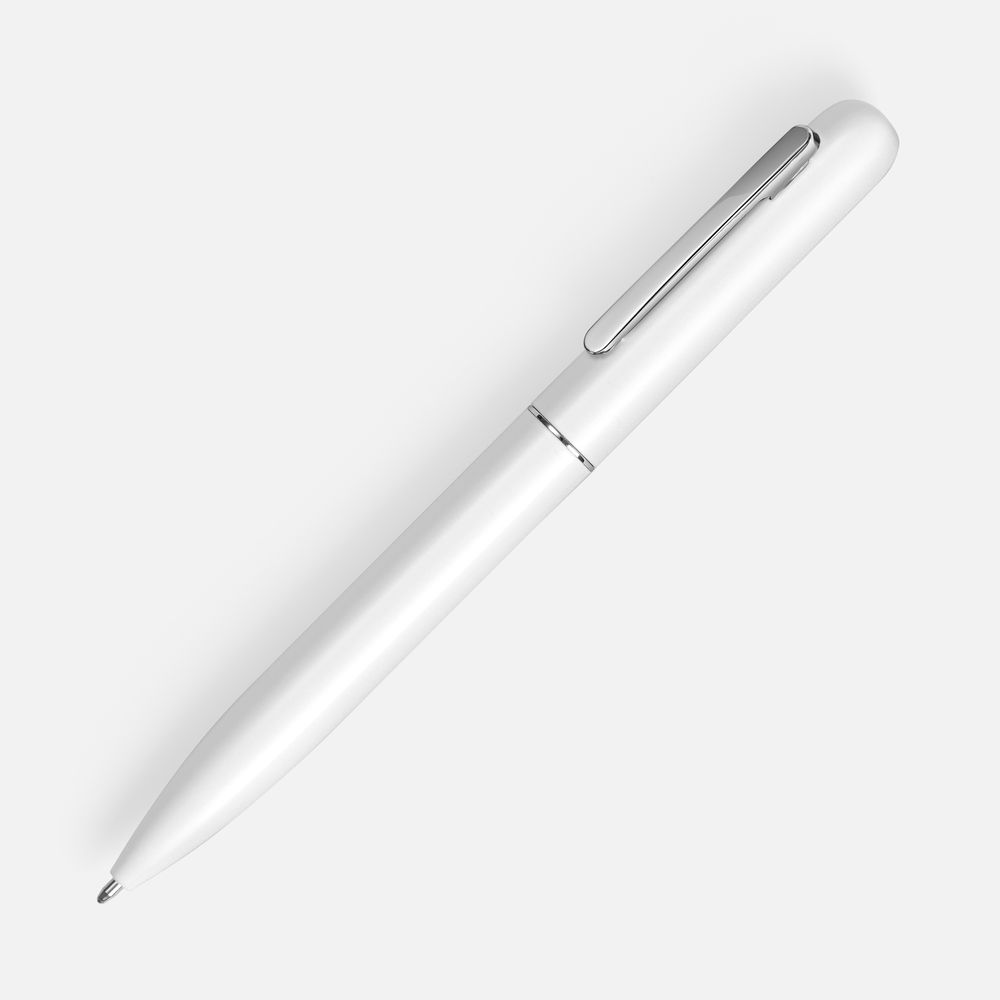 Ручка шариковая Scribo, матовая белая-0