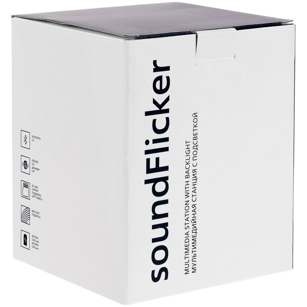 Беспроводная колонка с подсветкой soundFlicker, черная-3