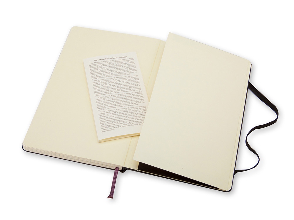 Записная книжка Moleskine Classic (в клетку) в твердой обложке, Large (13х21см), черный-3