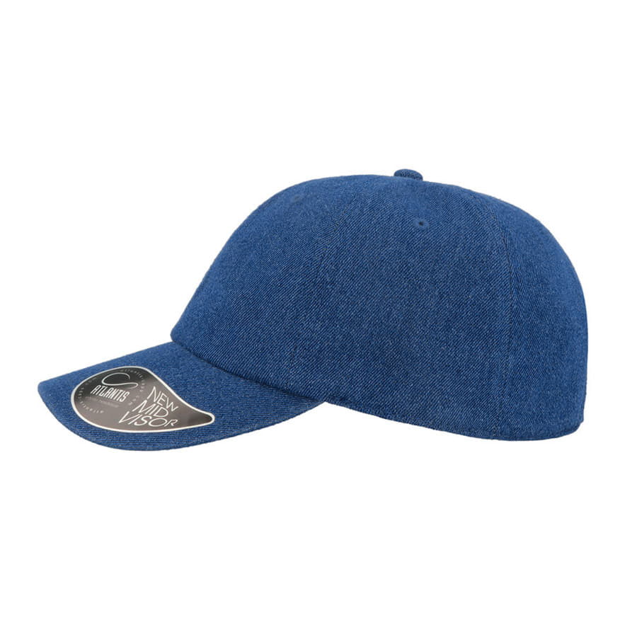 Бейсболка DAD HAT, 6 клиньев, металлическая застежка, синий-3