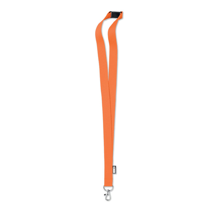 Lanyard in RPET 20 mm, оранжевый-0