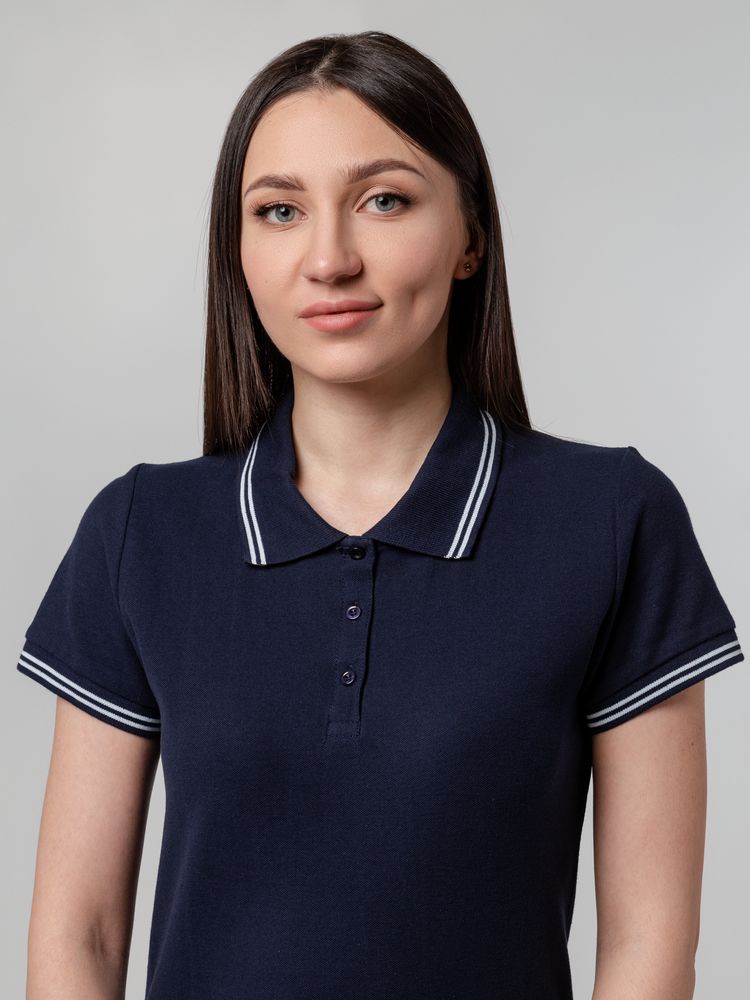 Рубашка поло женская Virma Stripes Lady, темно-синяя-5