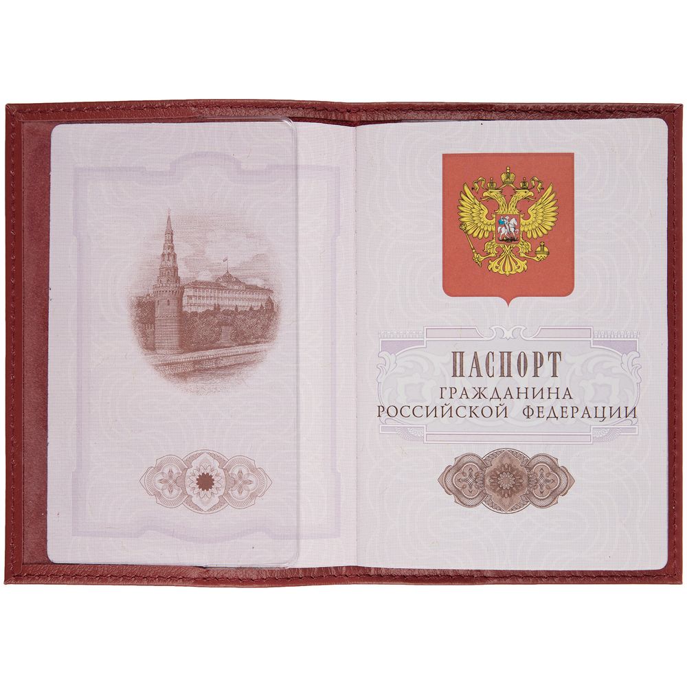 Обложка для паспорта Top, красная-5