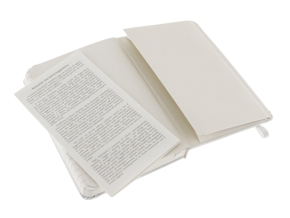 Записная книжка Moleskine Classic (в линейку) в твердой обложке, Pocket (9x14см), белый-3