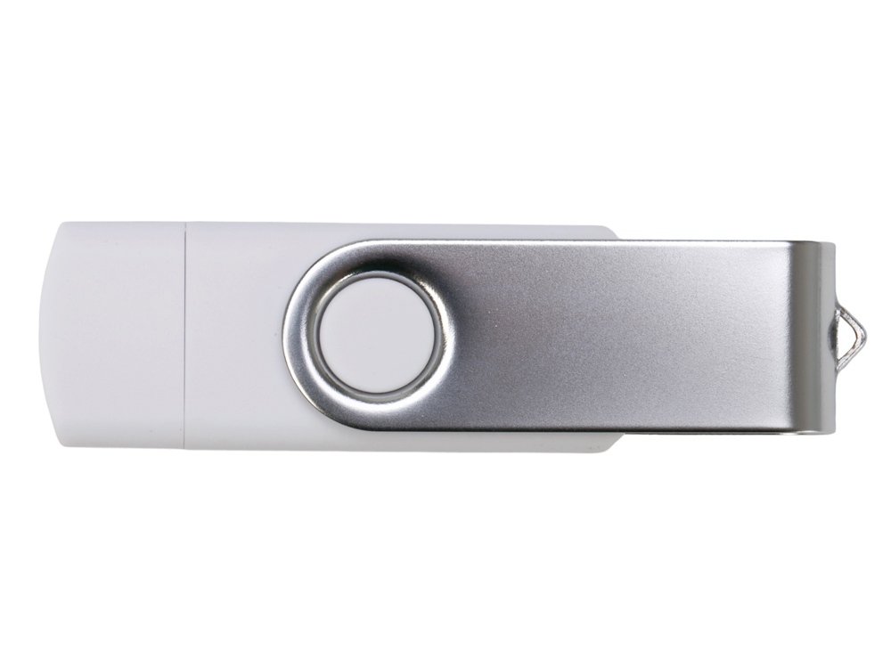 USB3.0/USB Type-C флешка на 32 Гб Квебек C, белый-3