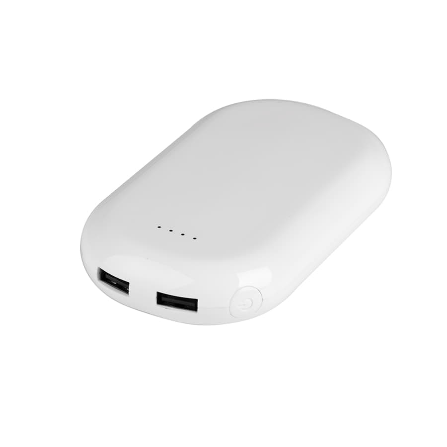 Набор SEASHELL-2: универсальное зарядное устройство (6000 mAh) и ручка в подарочной коробке, белый, голубой-4