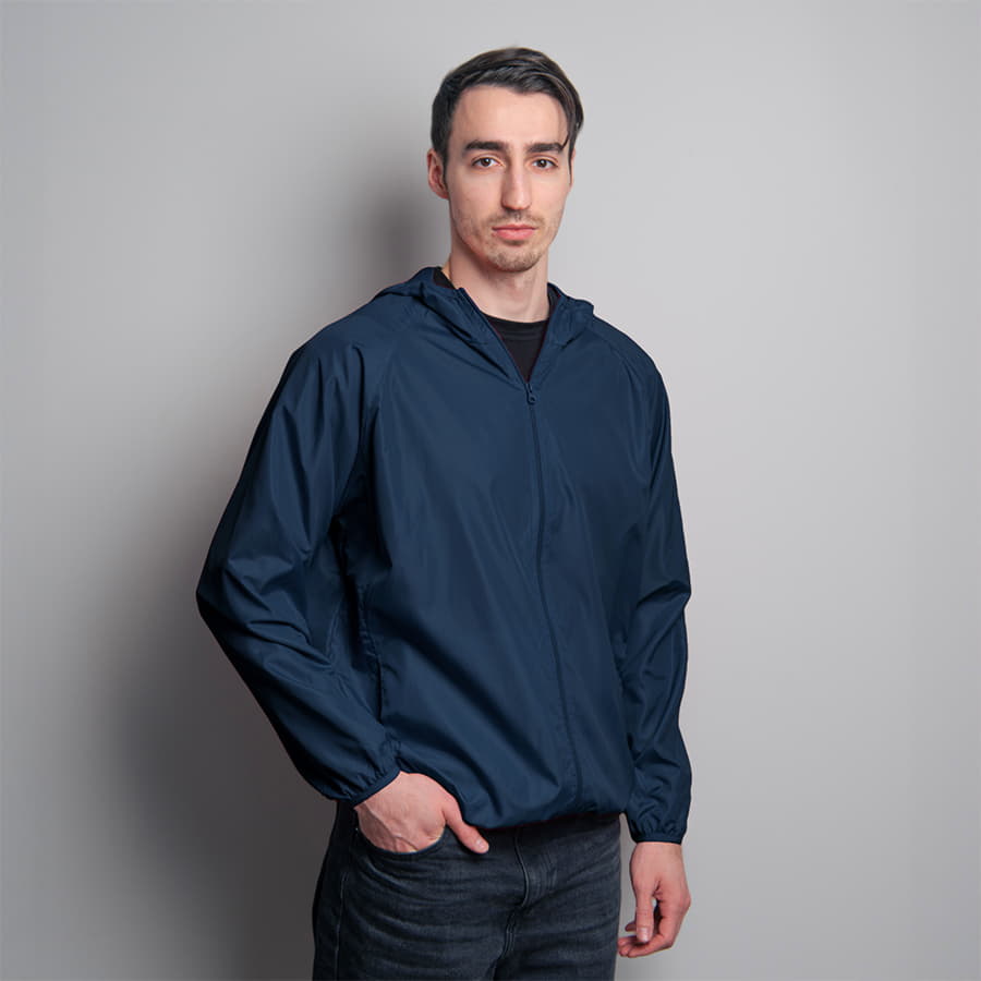 Ветровка унисекс COLIN, темно-синий-1