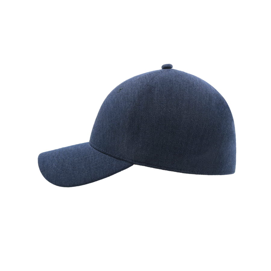 Бейсболка UNI-CAP PIQUET, без панелей и швов, без застежки, темно-синий-2