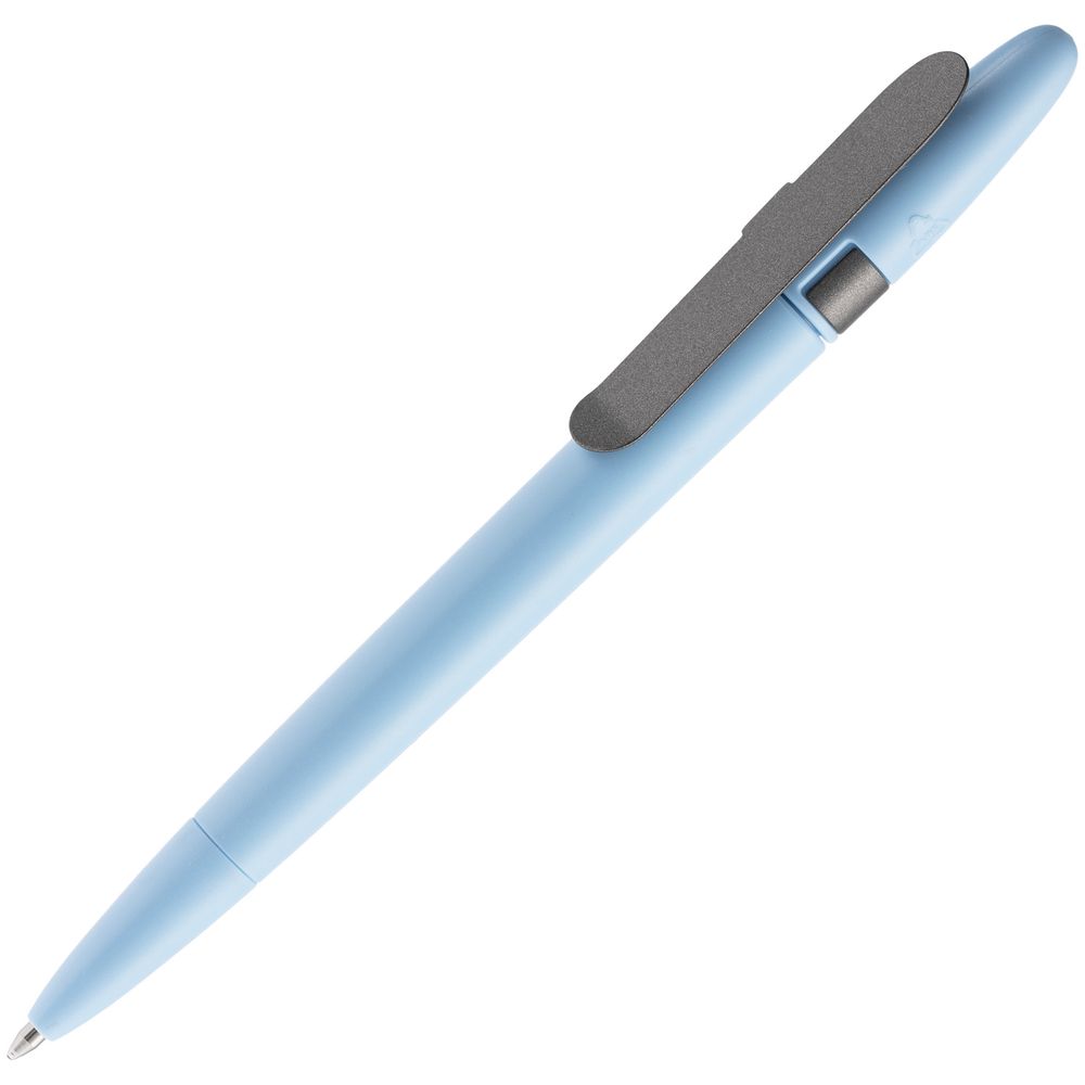 Ручка шариковая Prodir DS5 TSM Metal Clip, голубая с серым-0