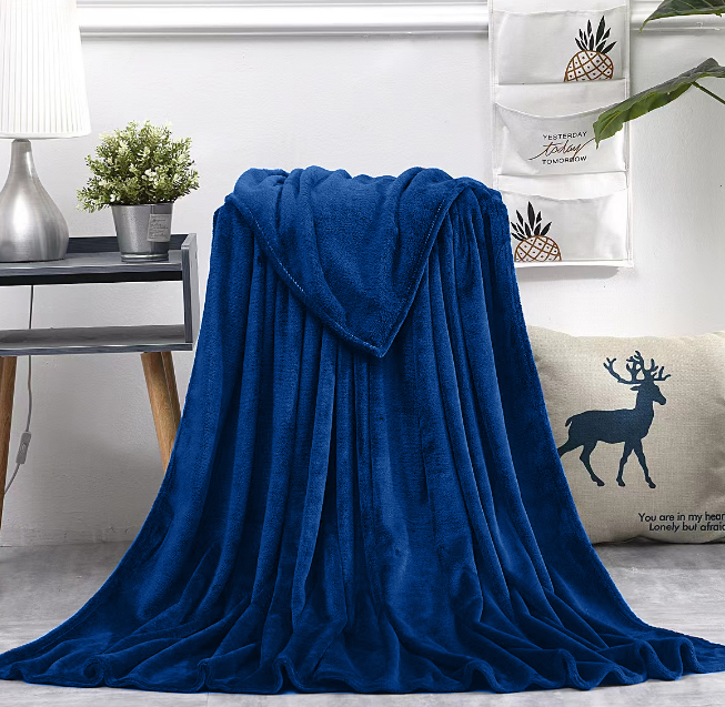 Плед флисовый SUPER SOFT COMFORT TRAVEL, Синий-1