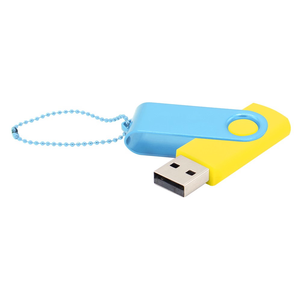 Флешка Designer To Go 2.0 USB 16Gb, Желтый/Голубой-0