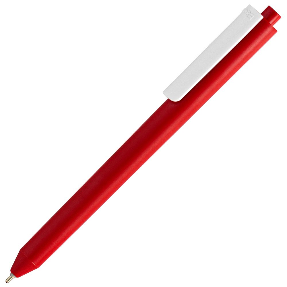 Ручка шариковая Pigra P03 Mat, красная с белым-0